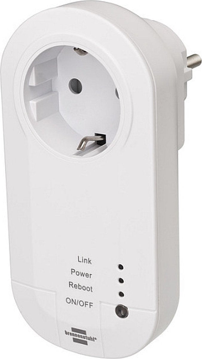 Brennenstuhl â®connect smart plug met 433 mhz zender wa 3600 lrf01 433 (slimme stekker 2.4 ghz compatibel met alexa, google assistant en zelflerende â® 433 mhz apparaten )