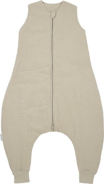 Meyco baby uni baby winter slaapoverall jumper - pre-washed hydrofiel - sand - 80cm - 2.0 tog