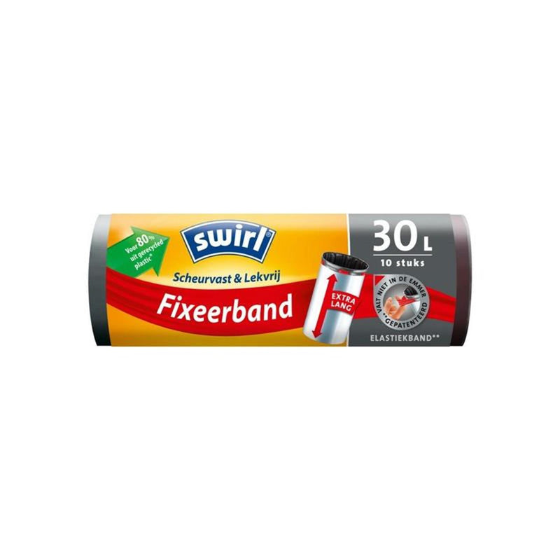 Swirl pedaalemmerzak met fixeerband xl 30l 10 stuks