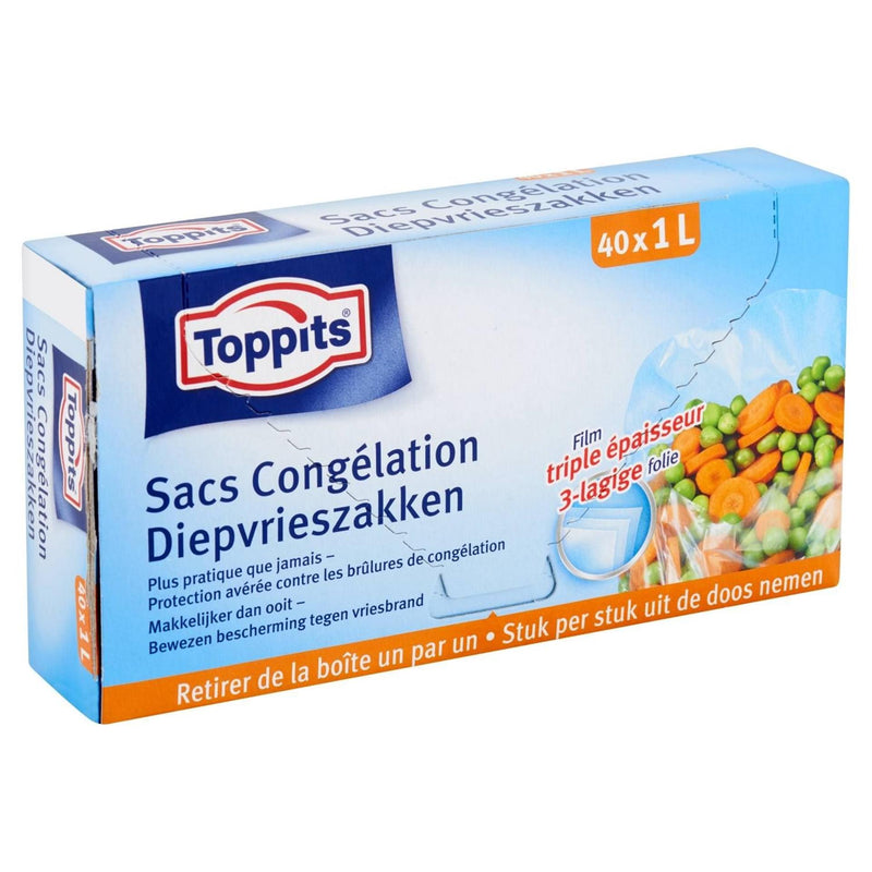 Melitta toppits diepvrieszakjes 1,0ltr 40stuks