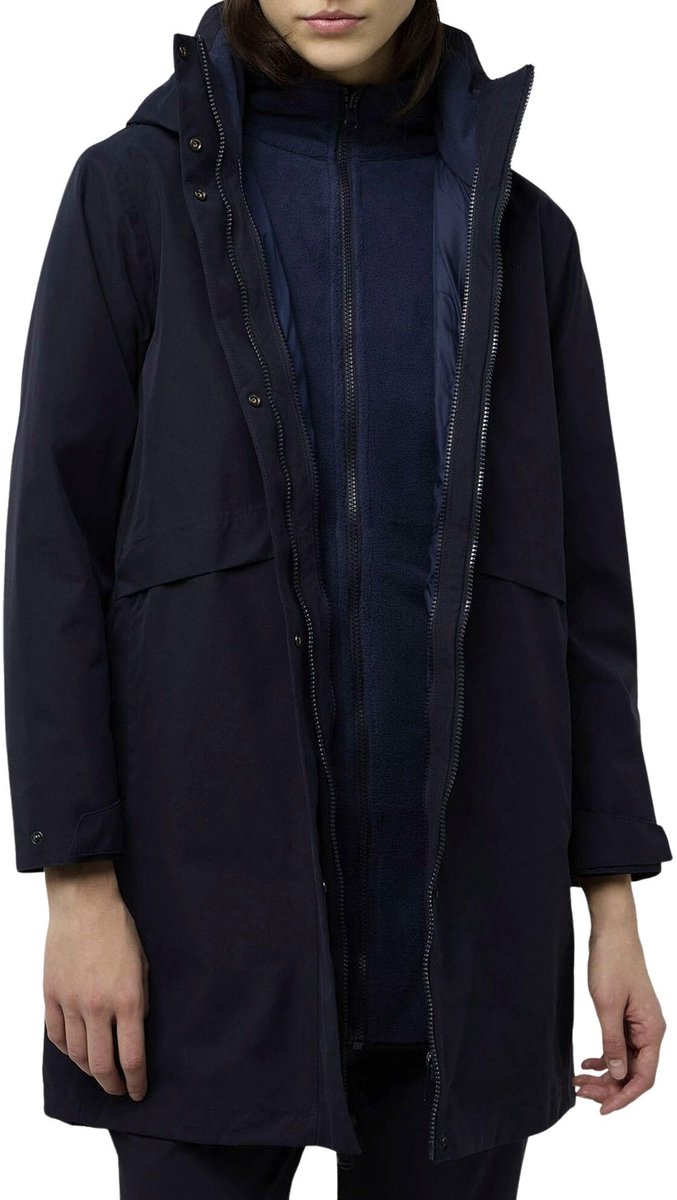 Jack wolfskin baylight 3in1 coat w dames outdoorjas - dark navy - maat l
