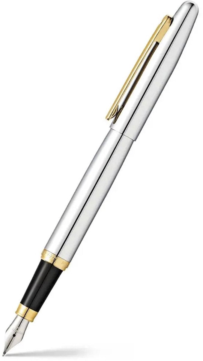Sheaffer vulpen - vfm e9422 - m - polished chrome gold plated