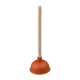 Gootsteen ontstopper rood+steel (hout)