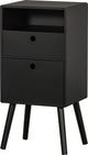 Woood ozzy nachtkastje - hout - zwart - 75x36x30