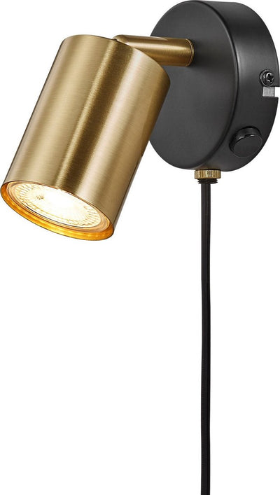 Nordlux explore-wandlamp-gu10-messing zwart