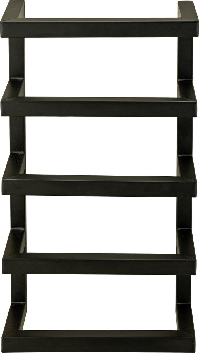 Wenko wand handdoekrek fondiro zwart mat staal 24x42cm - handdoekhouder - handdoekenrek - handdoekstang voor aan de muur - voor 4 handdoeken