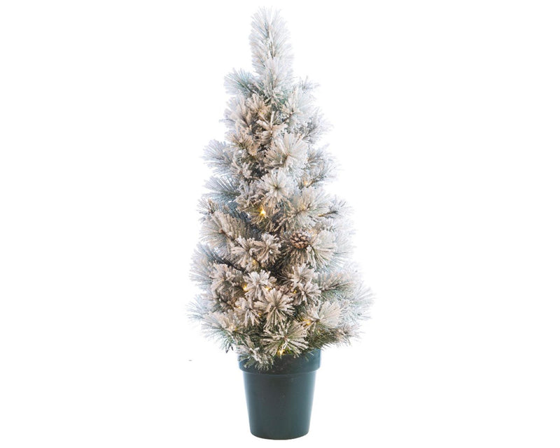 Everlands kerstboom+sneeuw pot 120cm 80l buiten