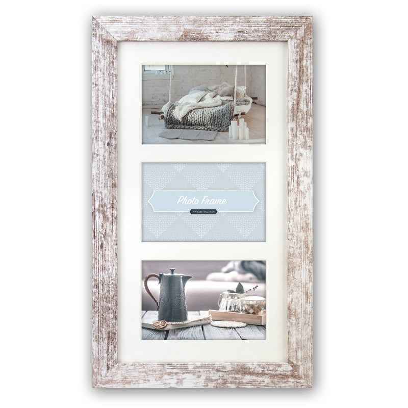 Zep fotolijst v23106 nelson 6 3q white wash voor 3 foto's