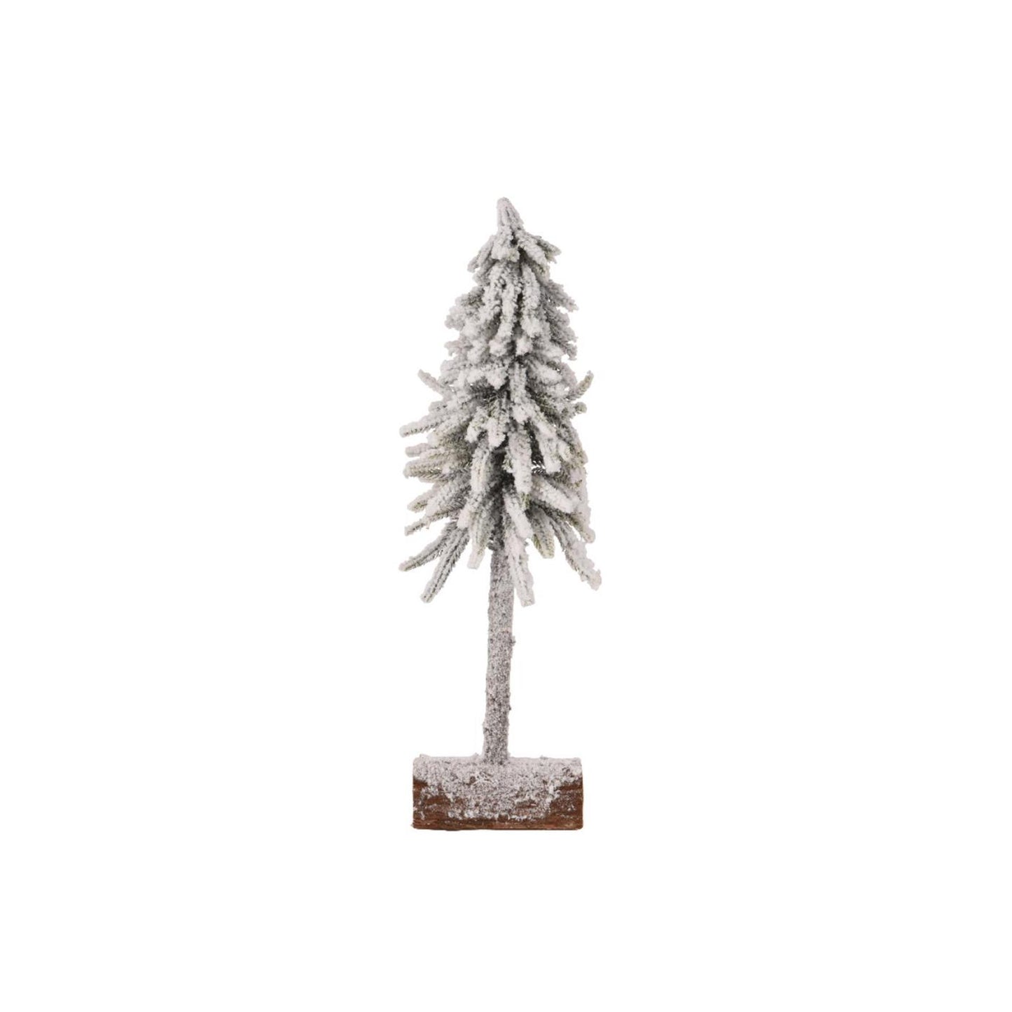 Decoris kunstkerstboom mini met sneeuw op stam ø15xh45cm