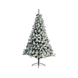 Everlands kunstkerstboom imperial pine besneeuwd 120cm hoog diameter 81 cm - afbeelding 1