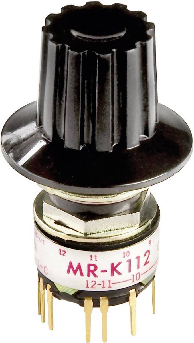 Nkk switches mrk112-a mrk112-a draaischakelaar 125 v ac 0.25 a schakelposities 12 1 x 30 ° 1 stuk(s)