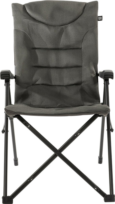 Travellife barletta cross campingstoel antraciet - ventilerende en weerbestendige airmesh bekleding - 120 kg draagvermogen - inclusief draagtas