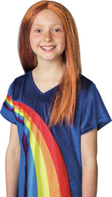 K3 verkleedaccessoire - pruik hanne - met glitter extensions en speld - afbeelding 1