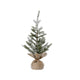 Decoris kunstkerstboom met sneeuw in jute zak ø30xh60cm