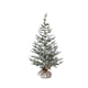 Decoris kunstkerstboom mini met sneeuw in jute zak ø50xh100cm