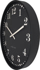 Nextime dickens large – wandklok – 50 cm – plastic – zwart – stil
