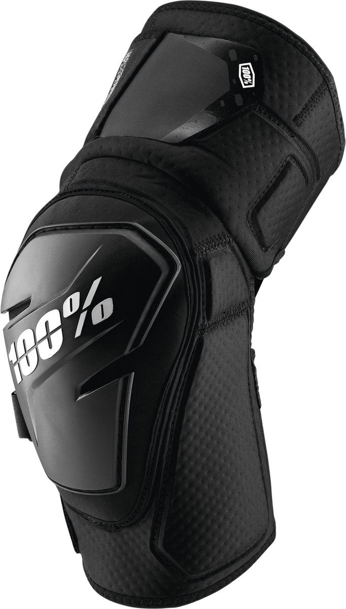 100% mtb kniebeschermer fortis - zwart - s m