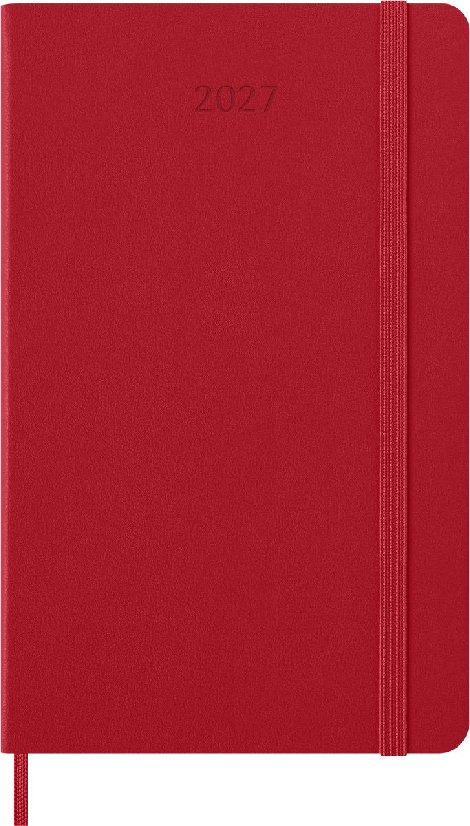 Moleskine 12 maanden agenda - 2027 - wekelijks - large - harde kaft - rood