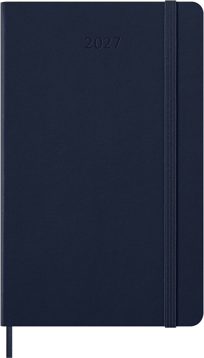 Moleskine 12 maanden agenda - 2027 - wekelijks - large - harde kaft - saffier blauw