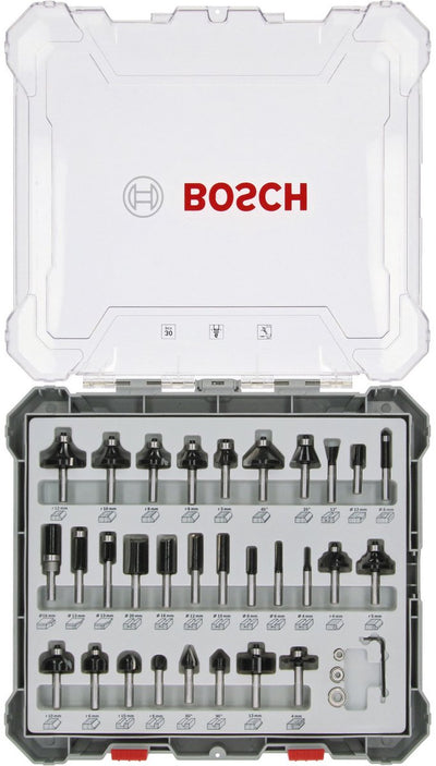 Bosch accessoires bosch professional 30-delige frezenset met 6mm schacht - 2607017474