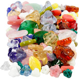 Https: www.cchobby.nl glazen-kralen-bladeren-bloemen-d-6-17-mm-gatgrootte-0-5-1-5-mm-diverse-kleuren-350-gr-1-doos - afbeelding 1