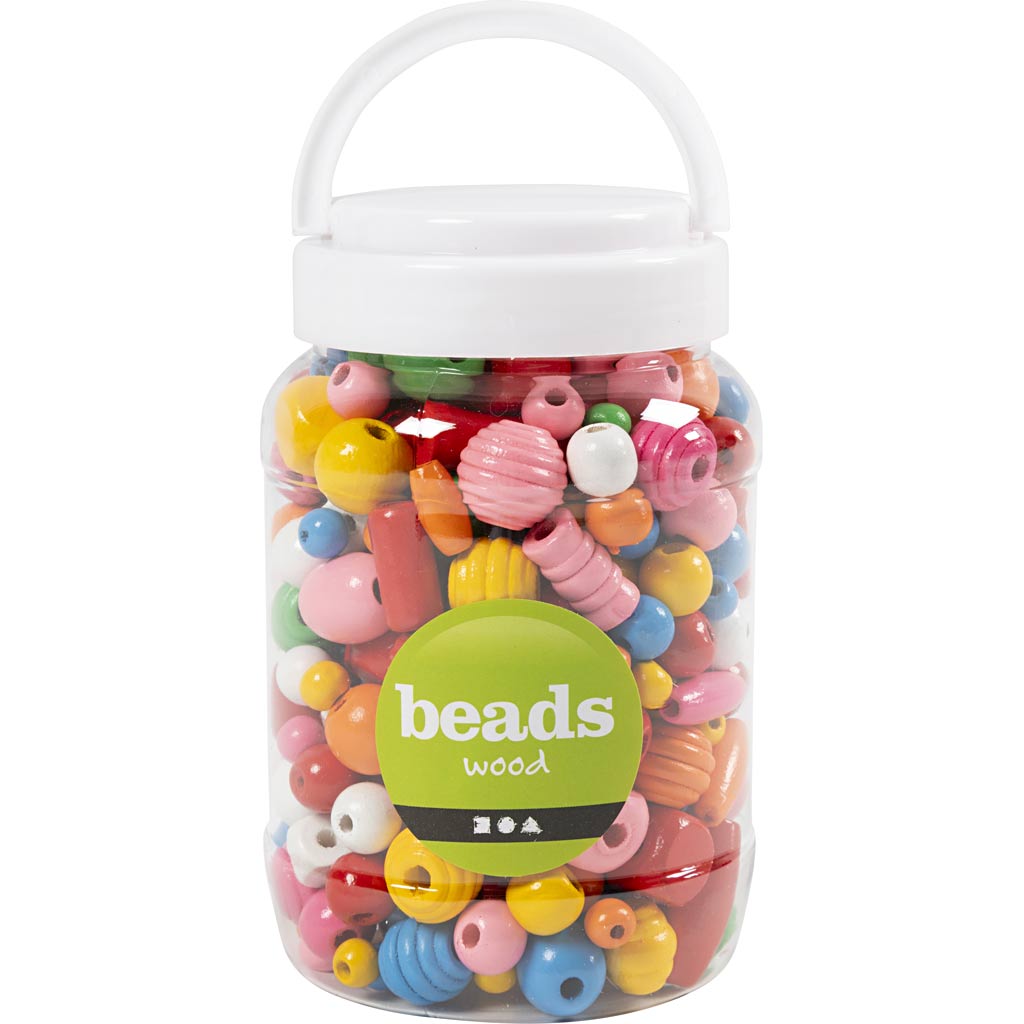 Creativ company https: www.cchobby.nl houten-kralen-afm-5-28-mm-gatgrootte-2-5-3-mm-ca-466-stuk-diverse-kleuren-175-gr-400-ml-1-emmer