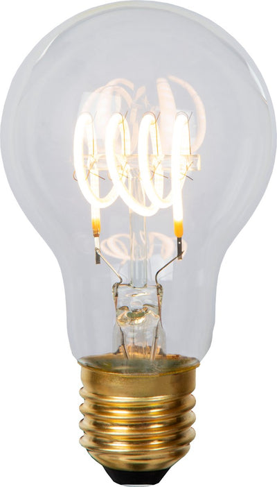 Lucide a60 - filament lamp - ø 6 cm - led dimbaar - e27 - 1x4,9w 2700k - transparant