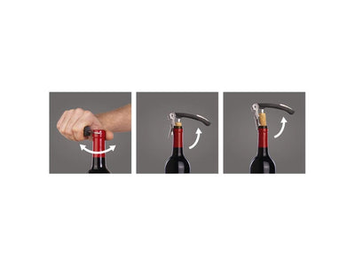 Vacu vin dubbele kurkentrekker