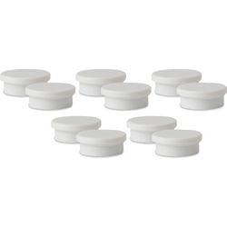 Magneten niceday 20mm wit 10 stuks