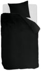 Ambiante cotton uni dekbedovertrek - effen - eenpersoons - 140x200 220 - zwart