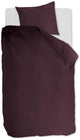 Ambiante cotton uni dekbedovertrek - effen - eenpersoons - 140x200 220 - donker rood