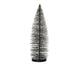 Decoris decoratief kerstboom borstel van kunststof zwart dia7x20cm
