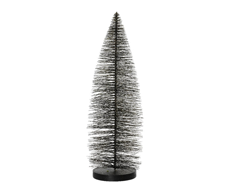 Decoris kerstboom 30cm zwart met goud