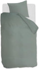Ambiante cotton uni dekbedovertrek - effen - eenpersoons - 140x200 220 cm - groen
