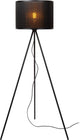 Lucide tagalog - vloerlamp - ø 55 cm - 1xe27 - zwart - japandi