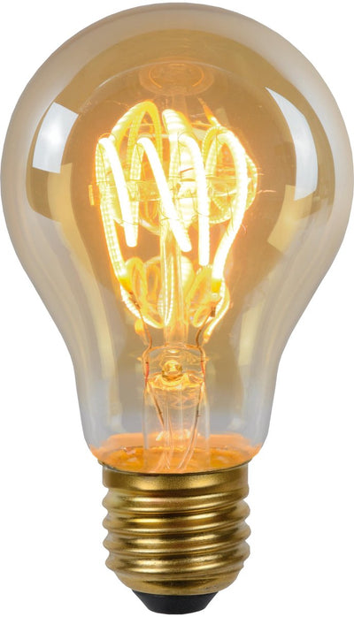 Lucide a60 - filament lamp - ø 6 cm - led 3 stepdim (memory) - e27 - 1x4,9w 2200k - amber