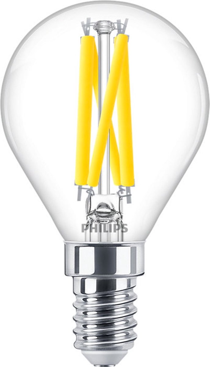 Philips led philips master led e14 kogel filament helder 5.9w 806lm - 922-927 dim to warm | beste kleurweergave - dimbaar - vervangt 60w