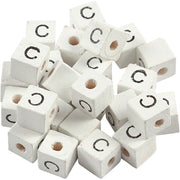 Https: www.cchobby.nl letterkralen-c-afm-8x8-mm-gatgrootte-3-mm-wit-25-stuk-1-doos - afbeelding 1