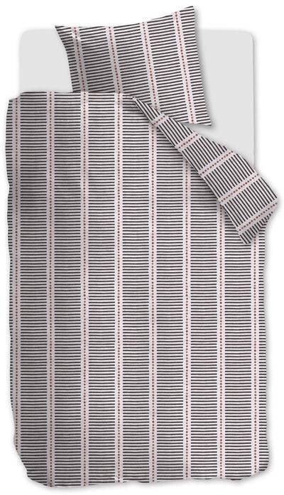 Vtwonen stip and stripe dekbedovertrek - eenpersoons - 140x200 220 cm - blush