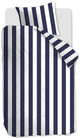 Vtwonen - vertical stripe dekbedovertrek - eenpersoons - 140x200 220cm - marineblauw