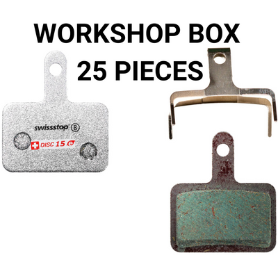 Swissstop - remblokset disc 15 e - shimano, trp, tektro, quad werkplaats verpakking 25 sets