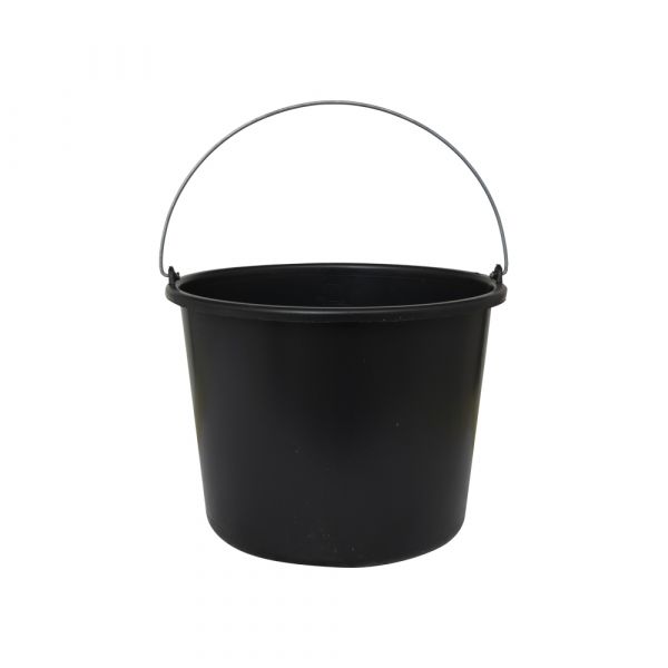 Emmer plastic zwart 12 liter