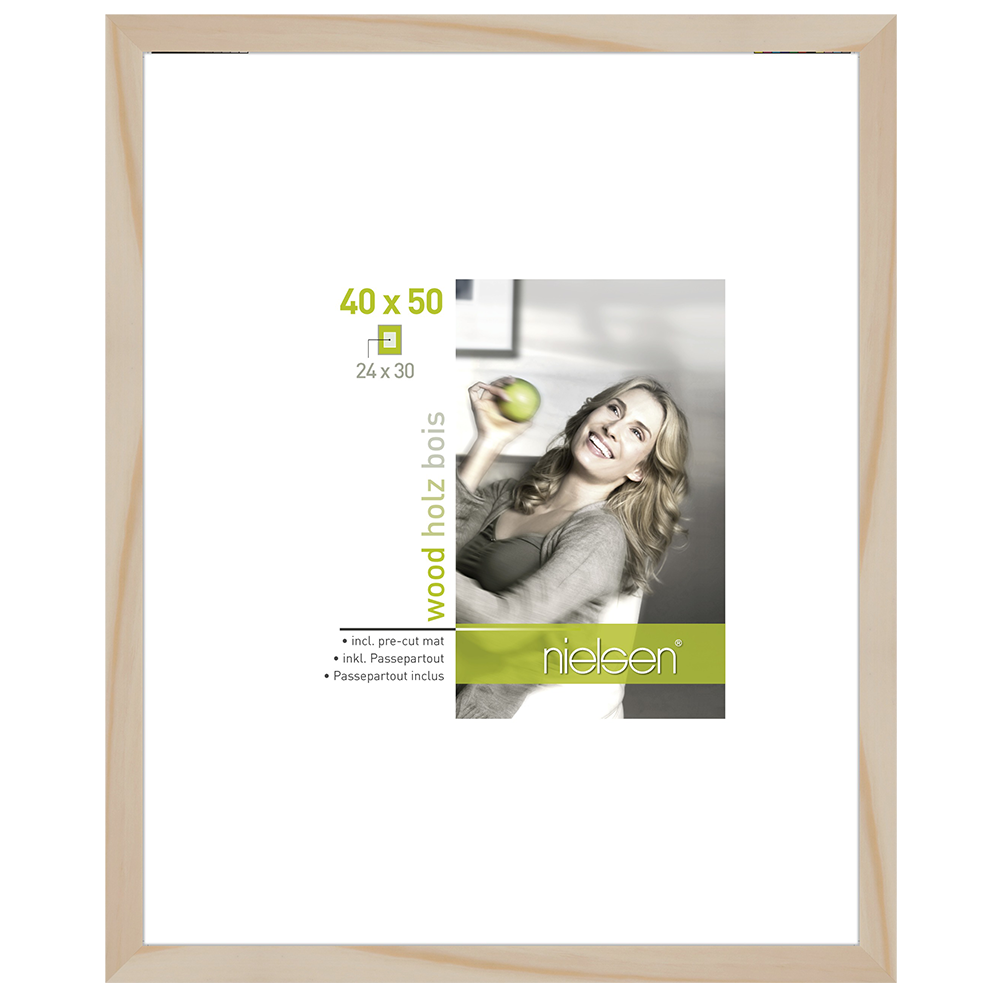 Nielsen design nielsen fotolijst 8988023 apollon naturel 40x50 24x30 cm