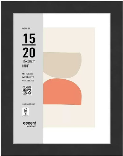 Nielsen design nielsen fotolijst 3217201 wood 19 zwart 15x20 cm