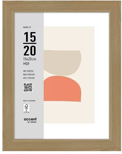 Nielsen design nielsen fotolijst 3217204 wood 19 naturel 15x20 cm