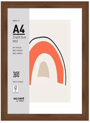 Nielsen design nielsen fotolijst 3221205 wood 19 walnut 21x29,7 cm - afbeelding 1
