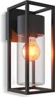 Calex led wandlamp genoa - e27 – ip44 spatwaterdicht - zwart – aluminium – industrieel – modern