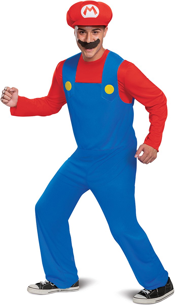 Disguise nintendo - super mario bros., mario classic volwassenen, maat m (38-40), volwassenen