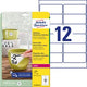 Avery zweckform weerbestendige labels avery l4776rev-20 wit 240 stuks