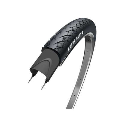 Obor hakuba metro elite, zwart met witte lijn, 28x1 1 2, etrto 40-635